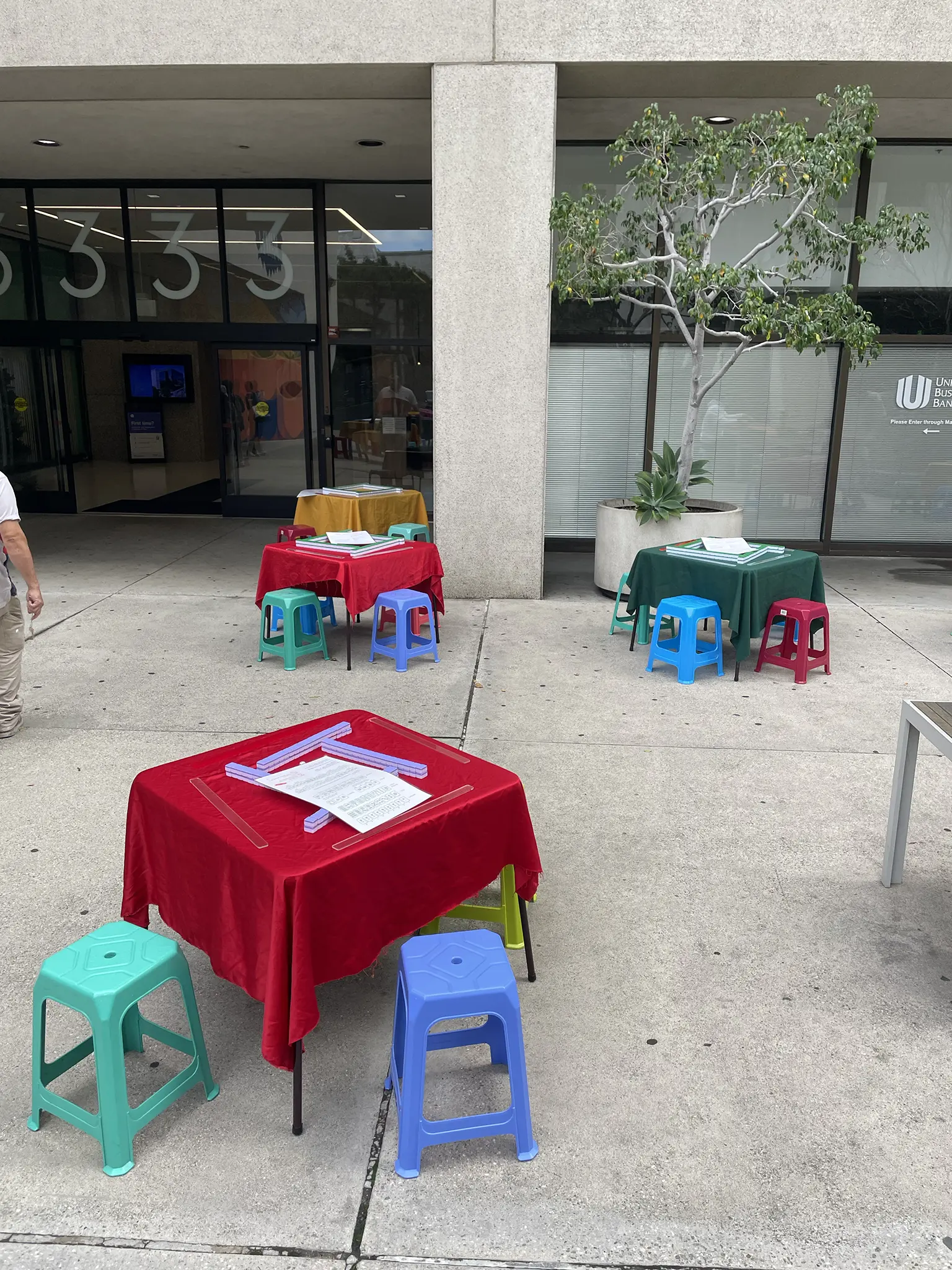 I mean, how is a five-year old NOT going to think these tables and tiles for mahjong are all toys for her?