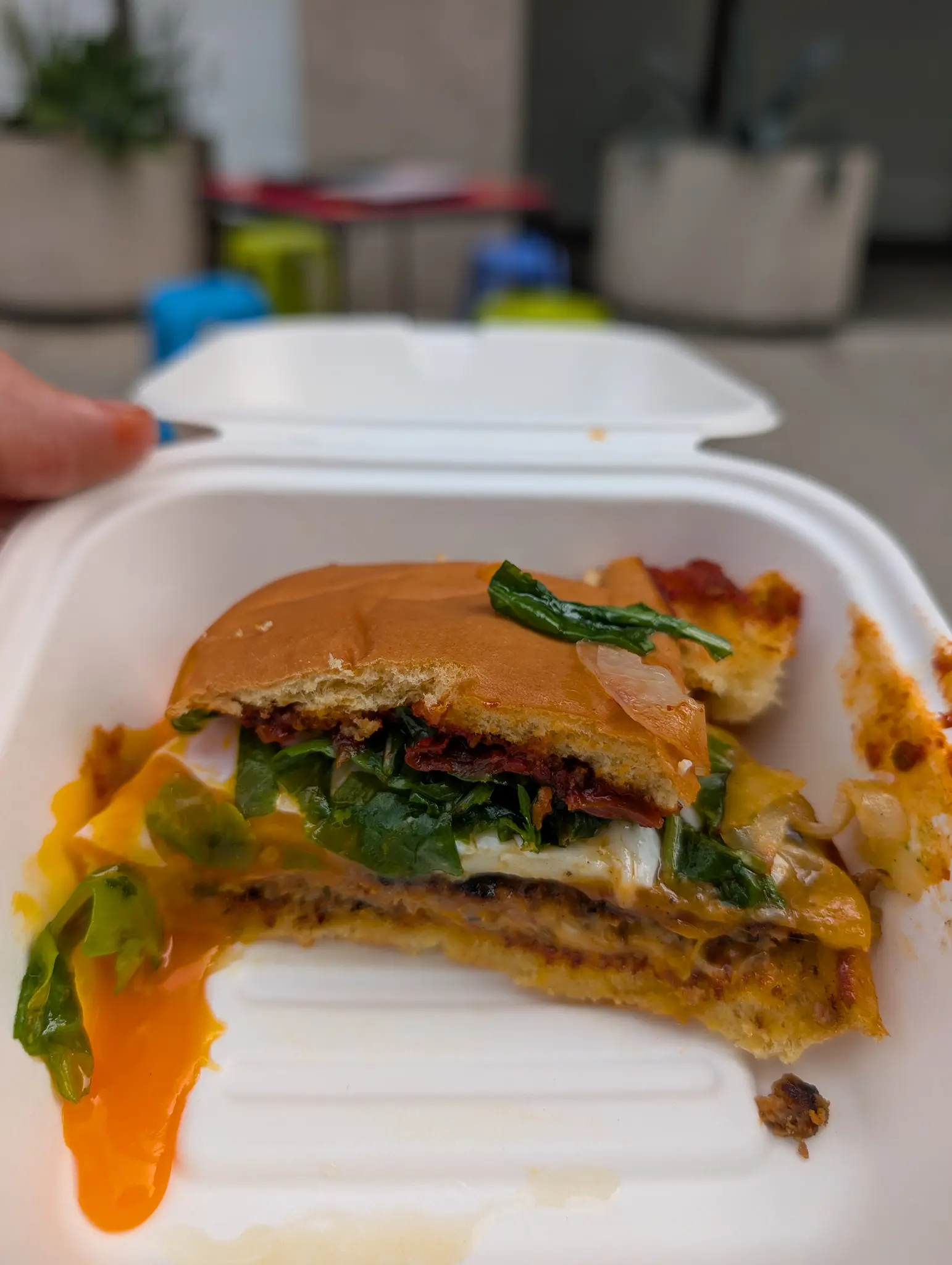 That OM breakfast sandwich cross-section tho.